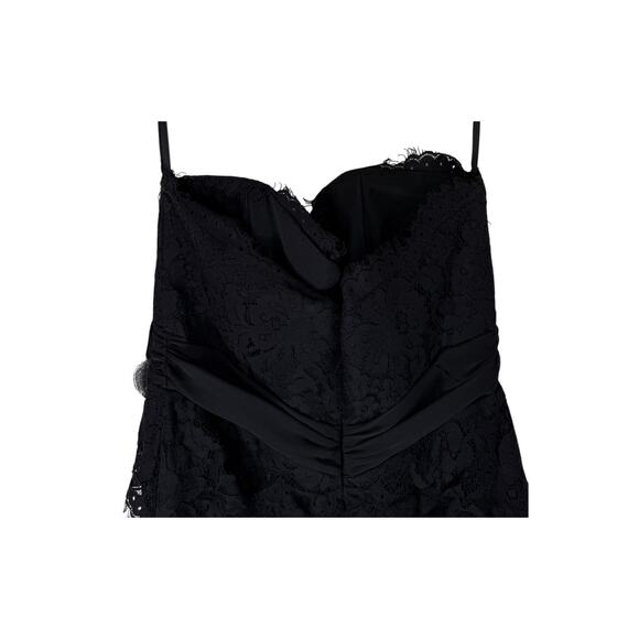 Alvina Valenta Maids Black Strapless Lace Chiffon Gown Sexy Maxi Dress Size 12 - Picture 5 of 8